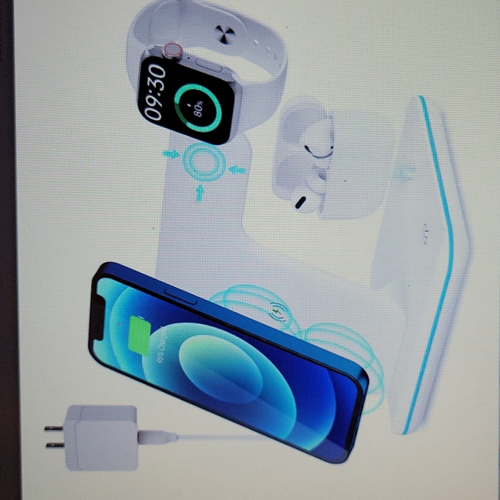 HP! Waitiee 3 in 1 wireless charger iPhone iWatch AirPods 1 & 2 Pro 15W Fast…New